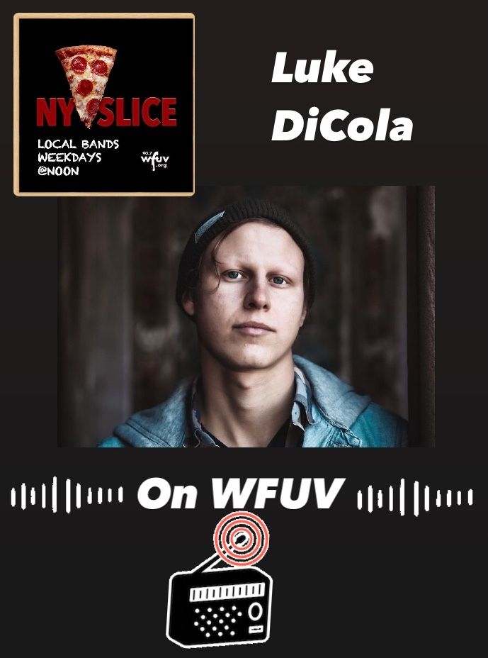 wfuv's tweet photo. Grab a NY Slice 🍕with @LukeDiCola today. Hear his song, “Wishing Well” on the 📻just after noon &amp; 🎧 more of his 🎶 here: https://t.co/MEnfodyzVV NYSlice thanks @PublicTheaterNY for their support. https://t.co/ykzI7FeK5H