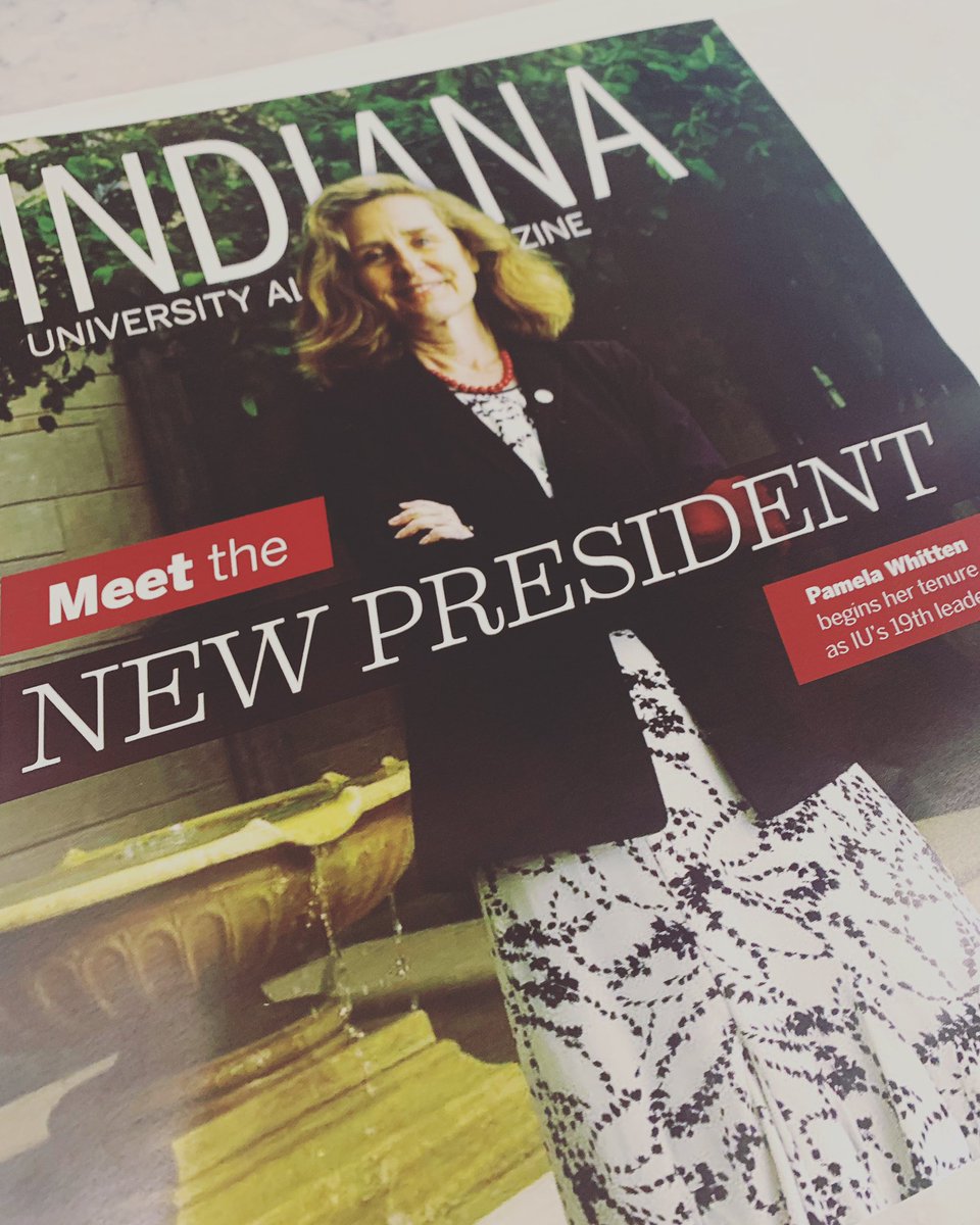 Look what just landed on my desk! The summer/fall issue of the <a href="/IUAA/">IU Alumni Association</a> alumni magazine featuring #IU’s first woman President Pam Whitten. Can’t wait for our alumni and members to get this in their mailboxes! #WelcomeWhitten