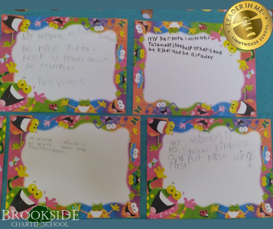 brooksidebears's tweet photo. Our third graders wrote their #PersonalMissionStatement this week. What is your Personal Mission Statement?
#leaders
#leaderinme
#beginwiththeendinmind
#education
#futureready
#charterschool
#charterschoolsrock https://t.co/uiXxI15ZWc