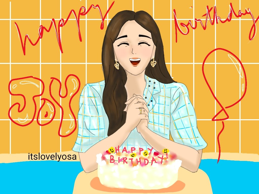 itslovelyosa's tweet photo. Before the day ends, I just want to greet my lovely girl a happy happy birthday!!! 💗🥳🥳

@RVsmtown #Joy
#HappyJoyDay #HelloItsJoyDay #HelloJoy #fanart #kpop https://t.co/CM0zAR2bM5