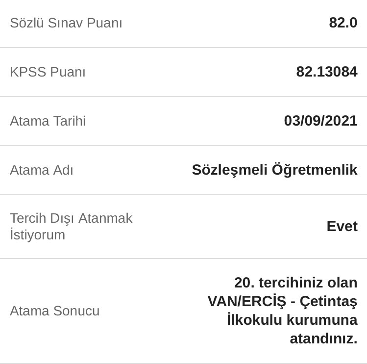 Çok şükür emekle geçen senelerin karşılığını aldım, darısı diğer bütün öğretmenlerime