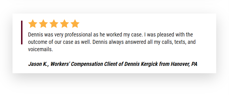 DialThe8s's tweet photo. New Client Testimonial:
A workers' compensation client of Dennis Kergick said he was very professional and always returned phone calls and text messages. The client was pleased with the outcome of the case.
#clientreview #schmidtkramer
https://t.co/dHXkrYgbgA https://t.co/nYcWgXGZPl