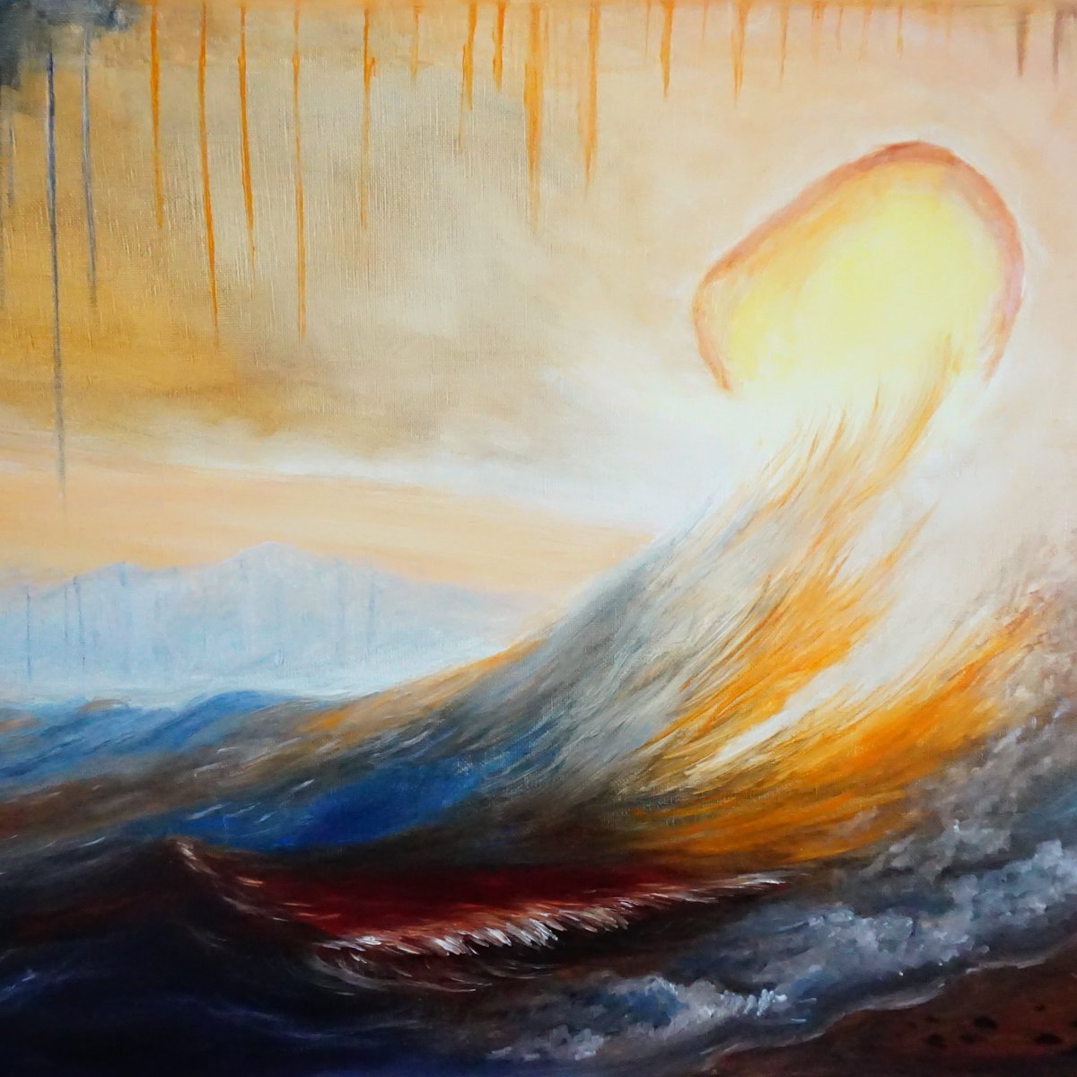 This is an original oil painting made by Tristan Yahschild called ''The End''. #Abstract #modernart #Art #paintings #oilpainting © copyright (Click for full image)