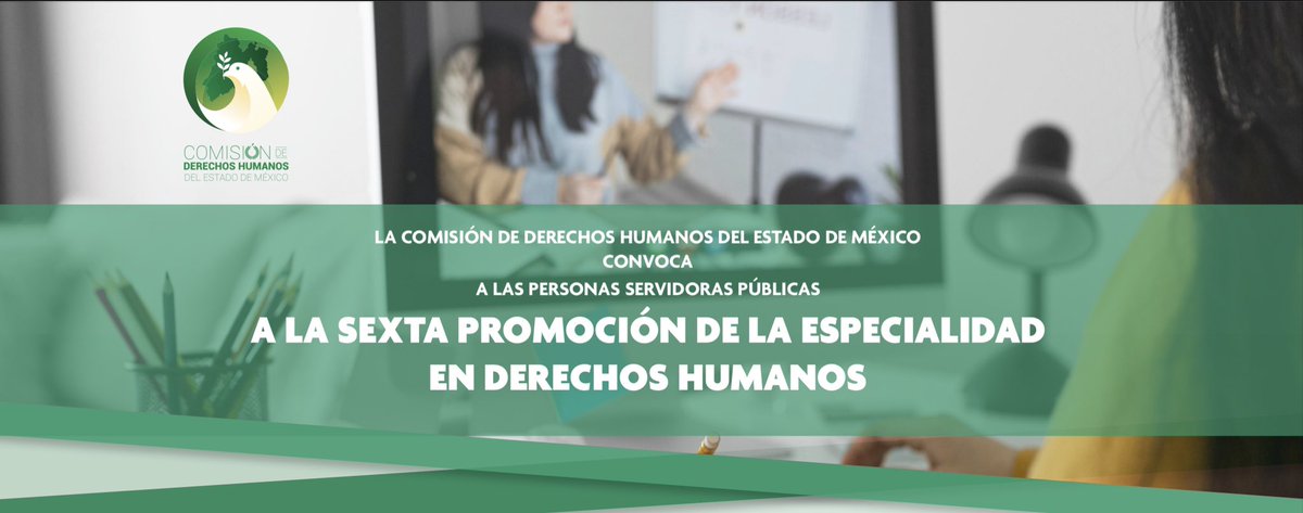 CODHEM's tweet photo. Conoce las bases de la Convocatoria de la #CODHEM a la Sexta Promoción de la Especialidad en #DerechosHumanos, la cual iniciará el próximo 5 de noviembre.
Mayores informes en el 📞 722 236 1650
#LeeMás 👇
https://t.co/jtc0k5hUeX https://t.co/XnWQW5vi12