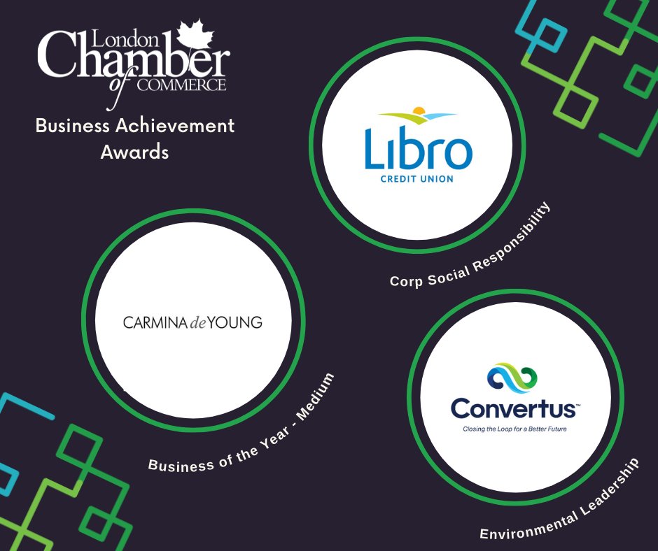 GreenEconomyLDN's tweet photo. Congratulations🎉 to our members @LibroCU @Carminadeyoung @Convertusgroup who are finalists at the @LdnOntChamber 2021 London Business Achievement Awards🏆!
Join us on September 22nd in person or virtually to cheer them on!
#LdnOnt #greeneconomy #sustainability #519events https://t.co/UudLcNx6Kf