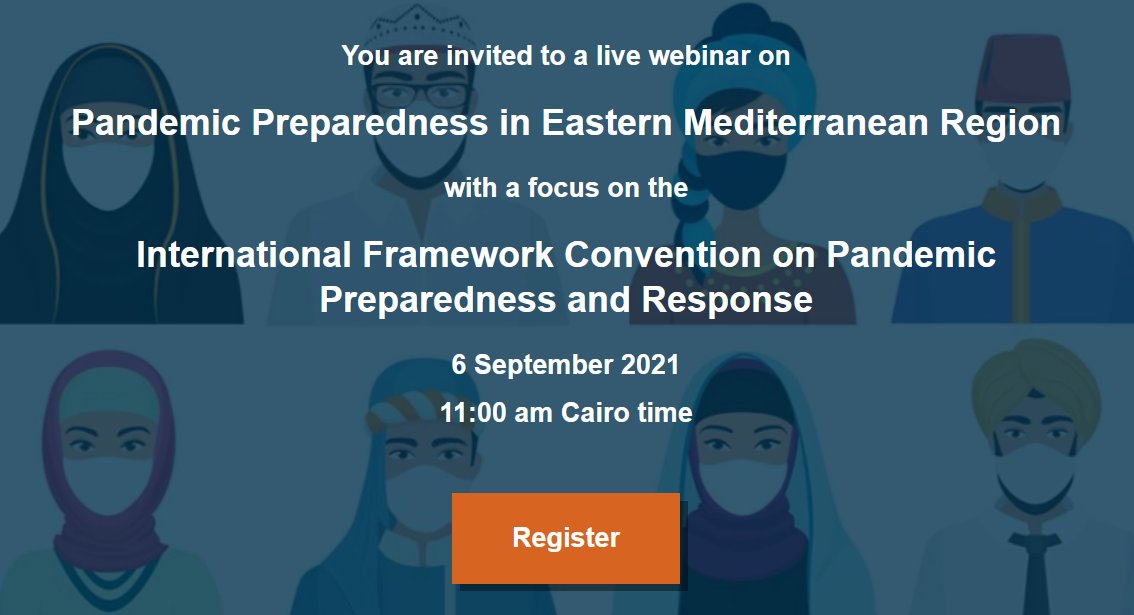 Our team @DukeCPIGH is working with @WHOEMRO on an analysis of pandemic preparedness & response in fragile, conflict-affected & vulnerable (FCV) settings. I'll be speaking at this webinar on 6 Sept, 5-7am EST. Free & open to all! Register at: emro.who.int/pandemic-epide…