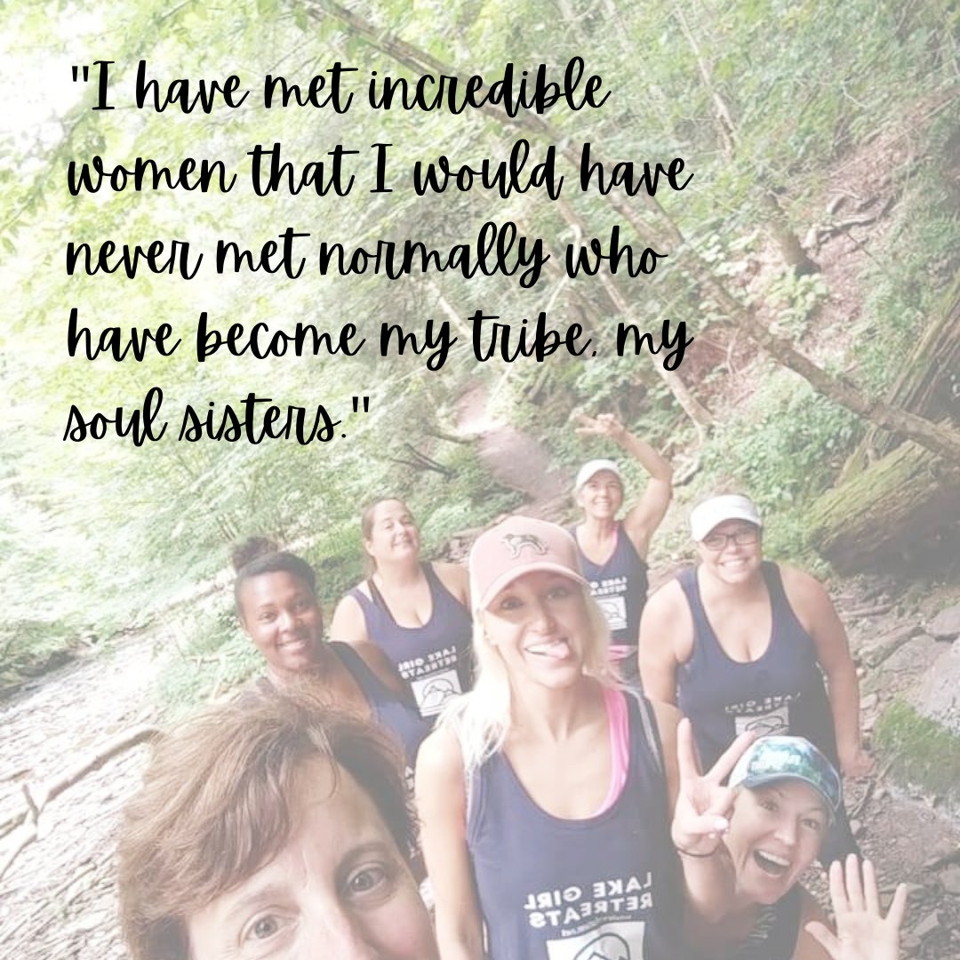 Why #lakegirlretreats ?

"Before the retreat even started, I agreed to a road trip from PA to NC with a person I had met once, and it's not something I would have EVER done before.  The road trip was memorable and I could not have had a better experience."

#lakegirlretreat 💚💙