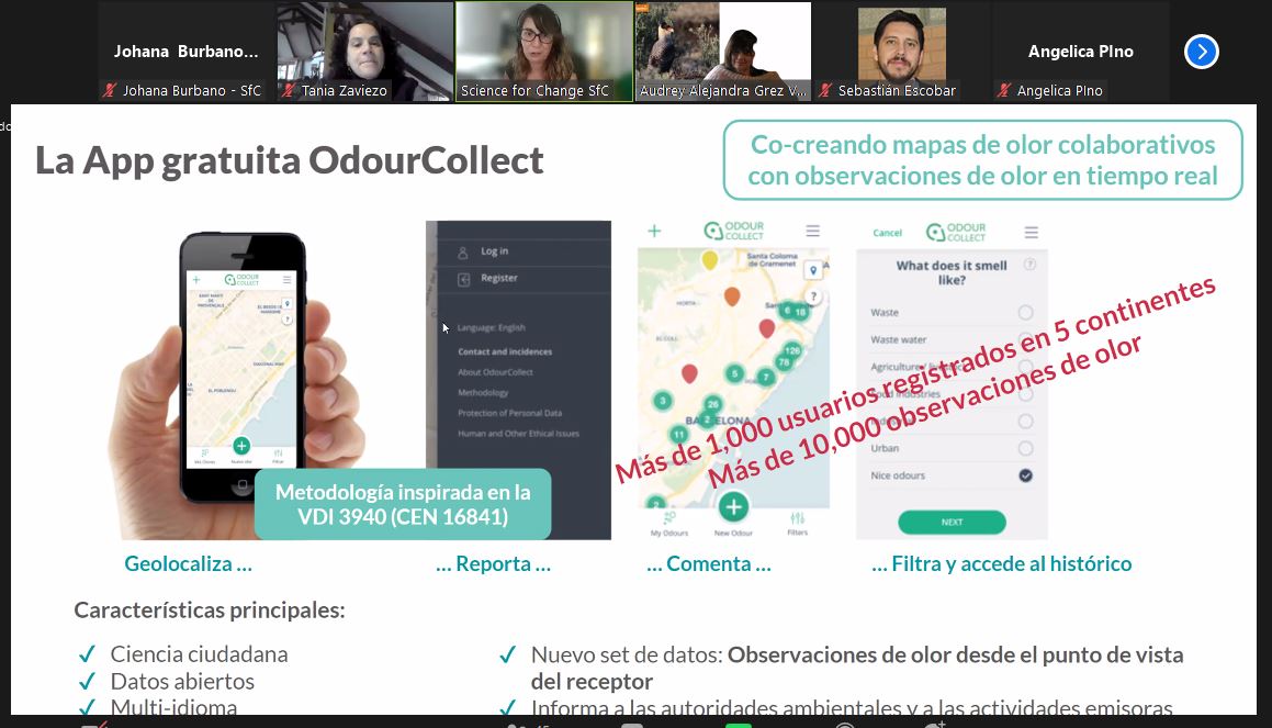 Hoy <a href="/RosaAriasAlv/">Rosa Arias</a> ha participado en el #CongresoCC2021 de #Chile presentando el proyecto  <a href="/dNOSES_EU/">D-NOSES</a> y su metodología de #CienciaCiudadana para medir #olores.

¡A través de <a href="/Odourcollect/">OdourCollect</a> más de 1.000 usuarios ya están co-creando mapas de #olores para mejorar su gestión!