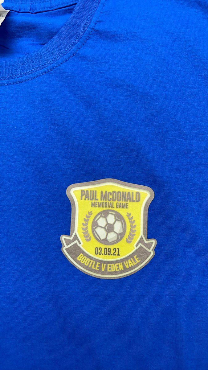 Massive thank you to <a href="/vccreative66/">VC Creative</a> brilliant job at late notice to help out with Paul McDonalds memorial game, fantastic value too, thanks lads 👏🏻 everyone RT please  <a href="/Bootle_FC/">Bootle Football Club</a> <a href="/BootleFCBucks/">Bootle Bucks</a> <a href="/terrymcdonald81/">Terence McDonald</a>