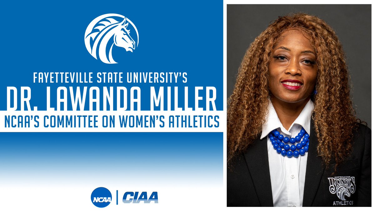 FSUBroncos's tweet photo. Congratulations Dr. LaWanda Miller on being named to the @NCAA's Committee on Women's Athletics 💙👏🏾

#BroncoPride 🐴 https://t.co/alw2Iwv5e8