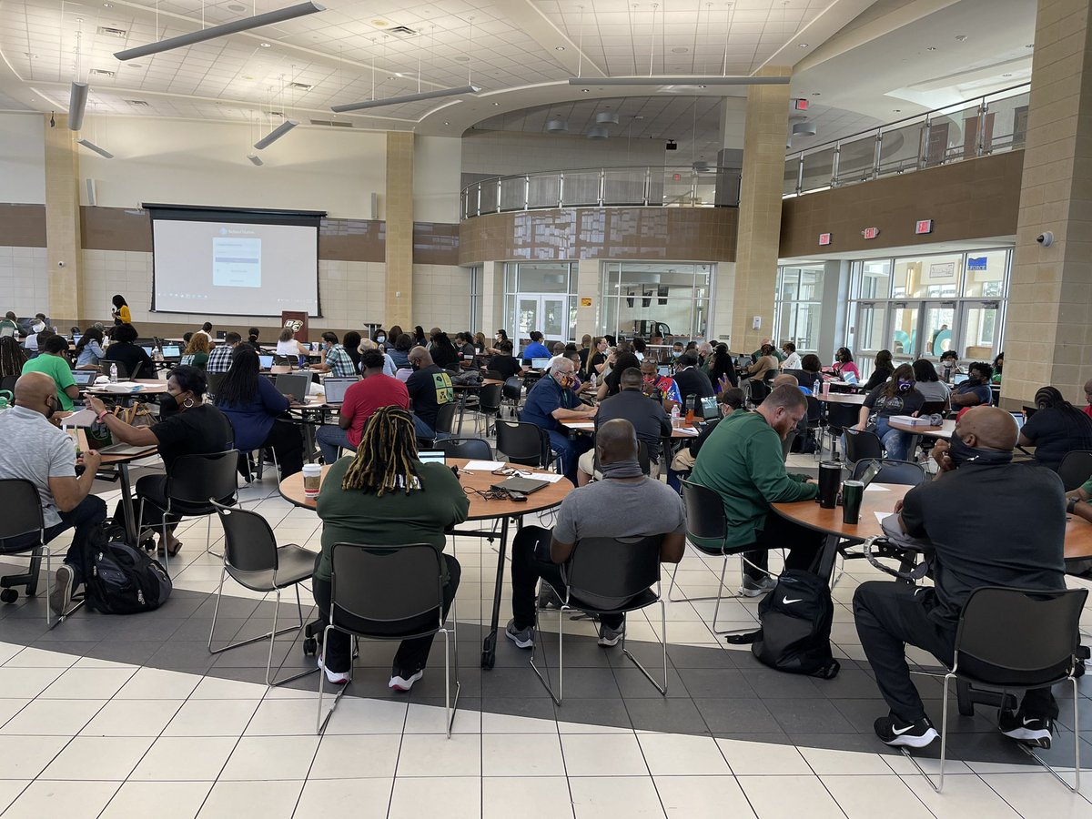DAndreWeaver's tweet photo. Getting staff up and running with @SchoolStatusApp. We’ve spent time building a robust data dashboard that gets the information our teachers, leaders, kids, and parents need most, assembles it in one place, and gives them access to it all whenever they need it. #TogetherWeWin https://t.co/vmb96UI7El