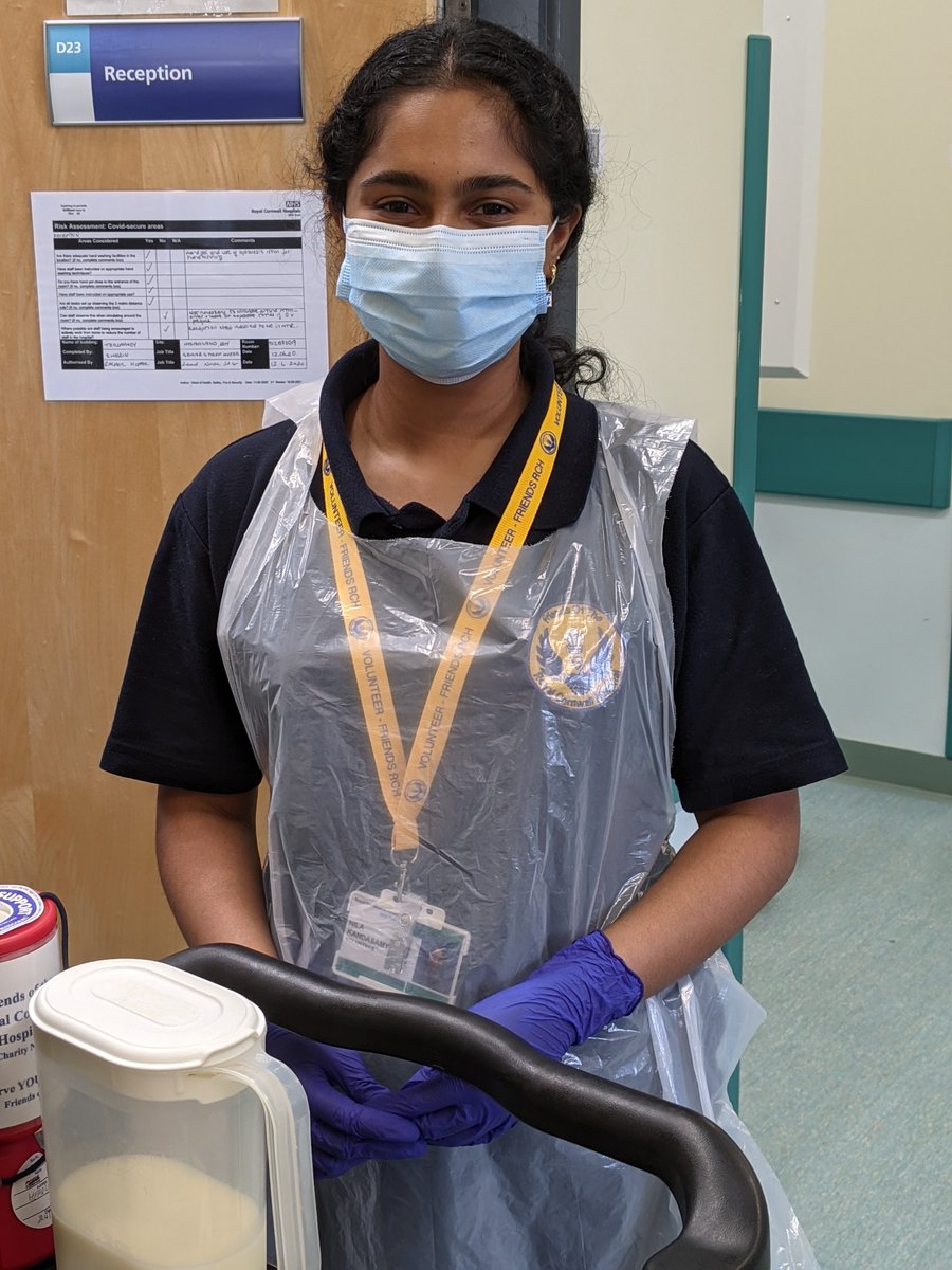 One of our incredible young volunteers last shift on Headland <a href="/RchtCancer/">RCHT Cancer Services</a>  before Uni <a href="/help_force/">Helpforce</a> <a href="/Truro_Penwith/">Truro&PenwithCollege</a> . All the best to all our volunteers starting out on new adventures and THANK YOU for all you support #youngvolunteers