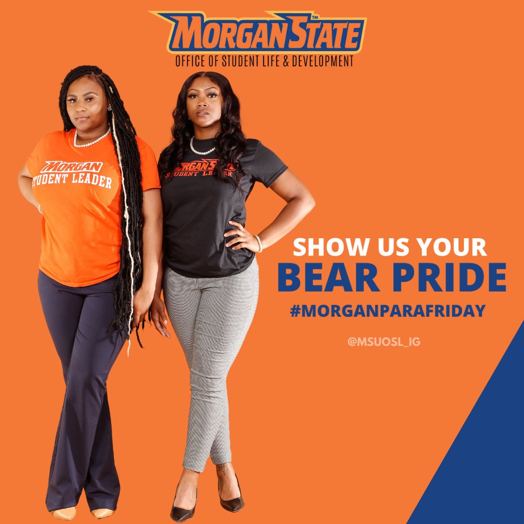 MSUOSL's tweet image. THE ORANGE. THE BLUE. M-S-U🔸🐻🔹 Bears! You already know what today is. But just in case you forgot #MorganParaFriday is in FULL EFFECT🔥 Be sure to share photos of you in your best piece of Morgan paraphernalia.
