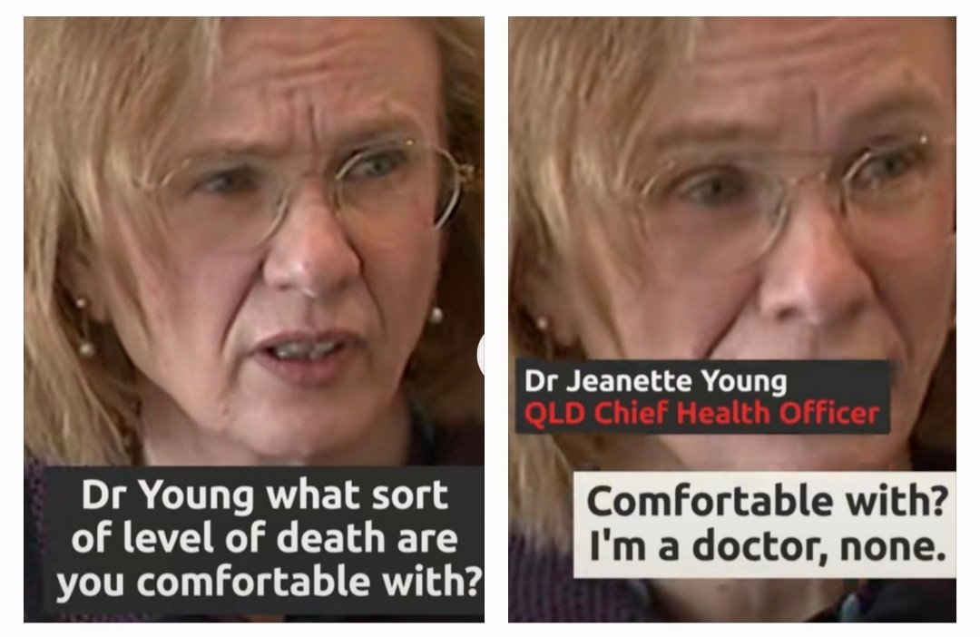 PeterWMurphy1's tweet photo. "Dr Young, what sort of level of death are you comfortable with?" Dr Young replied "Comfortable with? I'm a doctor. None."

The media is seeking to normalise allowing preventable deaths to protect profits. Thank goodness there are doctors &amp; premiers who oppose this. #Covid19qld https://t.co/r7W9I7rbRL