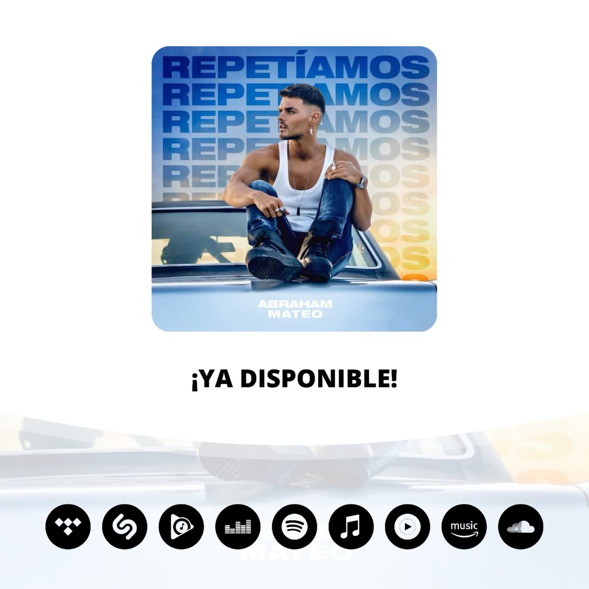 OrgFandomsPy's tweet image. 🆕|#Repetiamos de Abraham Mateo ya se encuentra disponible en todas las plataformas digitales de música
