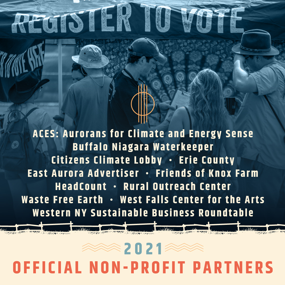 🌟 2021 Non-Profit Partner Alert! Be sure to stop by &amp; learn more from each one while at #Borderland2021! 
<a href="/HeadCountOrg/">HeadCount | Register To Vote</a> <a href="/WNYSBR/">WNY Sustainable Business Roundtable</a> <a href="/citizensclimate/">Citizens' Climate Lobby</a> <a href="/westfallsart/">West Falls Center for the Arts</a> <a href="/KnoxFarm/">Friends of Knox Farm</a> <a href="/eastauroranews/">EastAuroraAdvertiser</a> <a href="/WasteFreeEarth/">Waste Free Earth</a> <a href="/BNWaterkeeper/">BNWATERKEEPER</a> <a href="/ErieCountyNY/">Erie County, NY</a> #ACES #RuralOutreachCenter