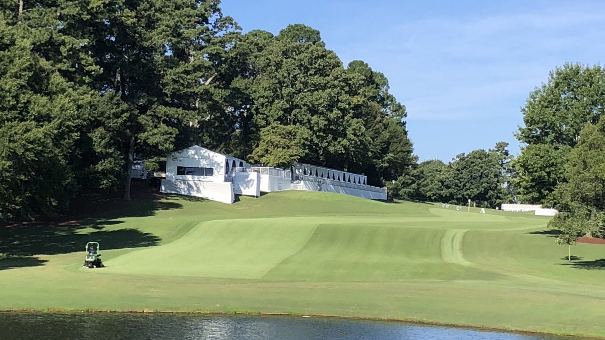 Fairways mowed!! Round 2 ready!!! #EastLakeGolfClub #TourChampionship