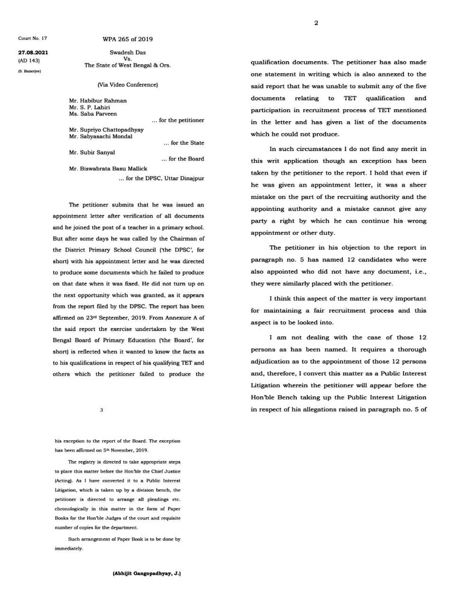 We are 2014-PTET Qualified Trained but Not Enlisted Deprived Candidates from West Bengal.Please take a look on the attached documents and raise voice on your news channel regarding this issue.
<a href="/ZeeNews/">Zee News</a> <a href="/sudhirchaudhary/">Sudhir Chaudhary</a>
<a href="/republic/">Republic</a> <a href="/ABPNews/">ABP News</a> <a href="/aajtak/">AajTak</a>
<a href="/ndtv/">NDTV</a> <a href="/BjpBiplab/">Biplab Kumar Deb</a> 
#plz_raise_voice