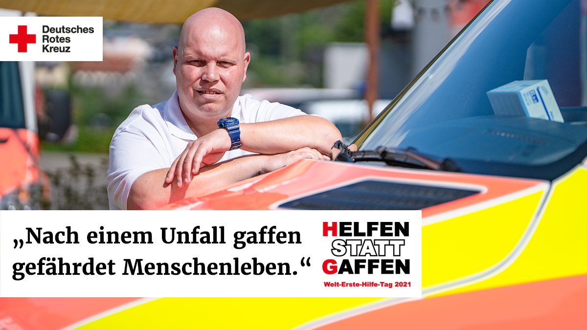 Im Notfall zählt jede Minute. Appell der Rettungskräfte: „Lasst uns unsere Arbeit machen, behindert uns nicht, helft wo ihr könnt. Seid ihr die ersten vor Ort, sichert die Unfallstelle ab und leitet Erste-Hilfe ein.“ #elfenstattaffen #helfenstattgaffen #welterstehilfetag #drk