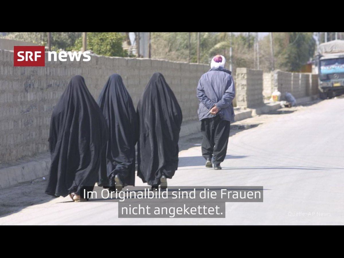Dieses Foto schon gesehen? Mit angeketteten Frauen? Ein Fake - das deckt jetzt SRF News Faktencheck auf.