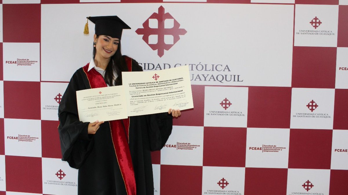 ucatolicagye's tweet photo. #๐๐ญ๐๐๐ก๐๐ฃ๐๐๐๐ผ๐๐๐รฉ๐ข๐๐๐ ๐๏ธ
๐Felicidades a la Lcda. Marรญa Belรฉn Rivera Mendoza
mejor #GraduadaUCSG de la carrera de Gestiรณn Empresarial Internacional. ๐ฉโ๐๐ https://t.co/5cWqu6BRTs