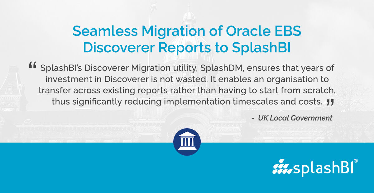 SplashBI's tweet photo. Another weekend & #HappyCustomer, it feels great that the @SplashBI team is getting such excellent feedback this time from a leading UK Local Government authority. See what they have to say about their #OracleDiscoverer Migration journey!
#Testimonial #DiscovererMigration https://t.co/YOIqTi9UcS