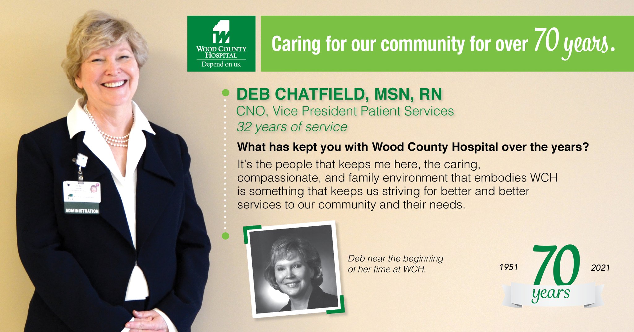 Wood County Hospital on Twitter "Deb Chatfield, MSN, RN CNO, Vice President Patient Services