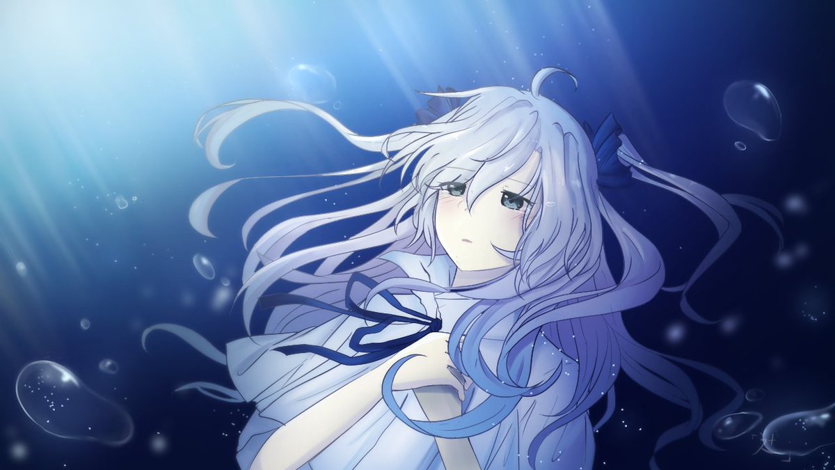 OrinKitsune's tweet photo. "The girl who became the sea."

#digitalart 
#artph https://t.co/uy2WmdvQ5U