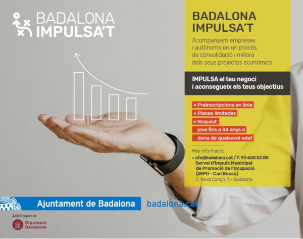 Autònoms o microempreses de la ciutat es poden acollir als programes '#Badalona Impulsa’t Dona' i 'Badalona Impulsa’t Jove' per superar la crisi provocada per la Covid-19 badanotis.com/noticia.php?n=…