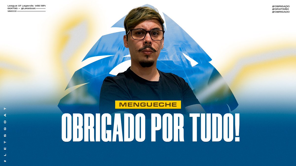 goatgg_'s tweet photo. Hoje nos despedimos dele, @MenguecheYT!

Agradecemos muito pelo esforço e desempenho ao longo do início da nossa caminhada e desejamos sucesso total futuramente na sua carreira! ❤️ https://t.co/U6gpj6fw6Z