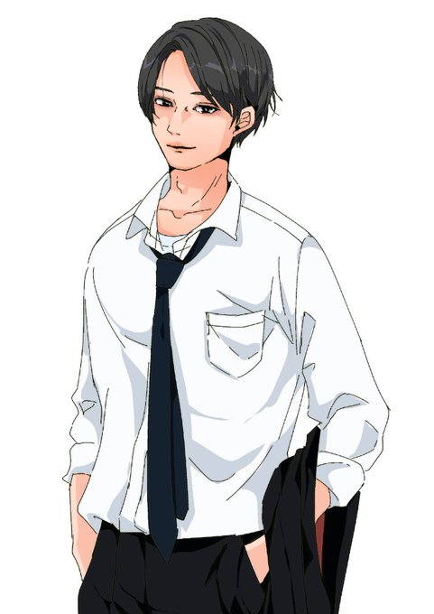 「hand in pocket jacket removed」 illustration images(Latest)