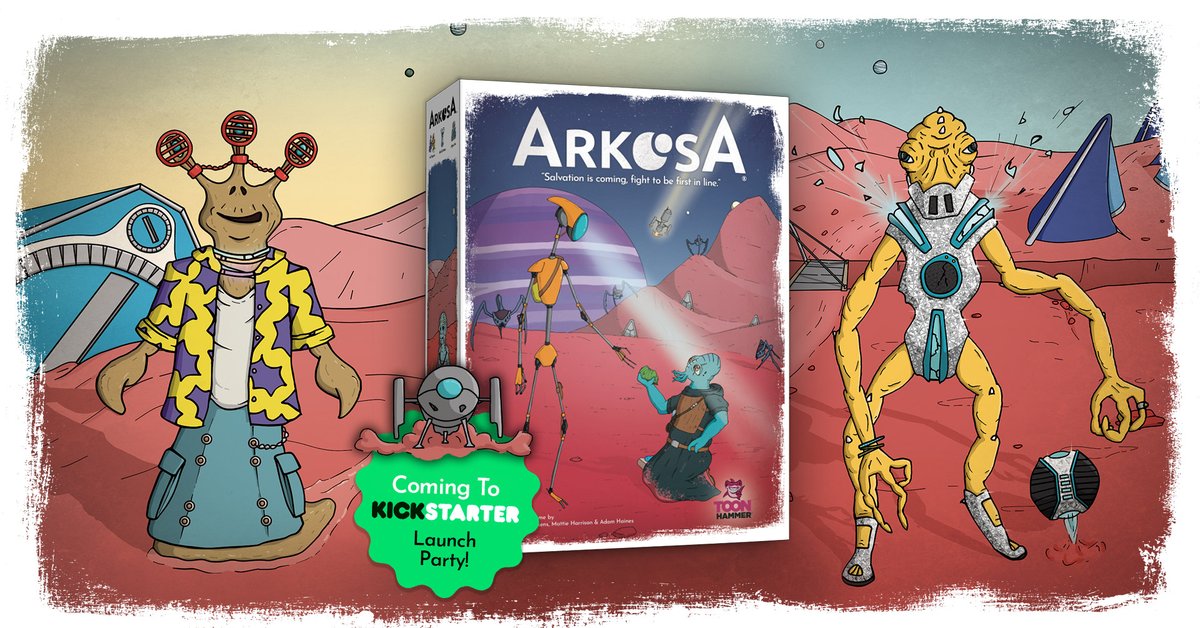 There ain't no party like a digital party because at a digital party... you can wear pyjaaaaaamas! 😎
Join our online celebration of Arkosa's #Kickstarter launch over on our Facebook page this Tuesday! 🥳🚀
facebook.com/events/2300942… 
#bgg #boardgames #tabletopgames