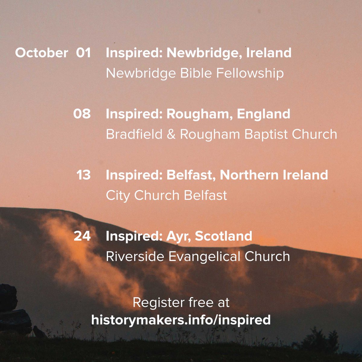 histmakers's tweet photo. HistoryMakers, the youth ministry of AsiaLink, is going on tour!

Join us for Inspired - a special event near you as we gather young people together to focus on mission in Asia. https://t.co/kV9L5HFDkq