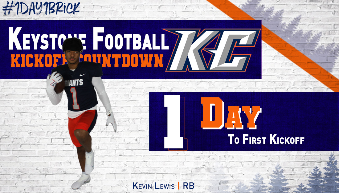 Keystone Football's Countdown to First Kickoff... 
1 Day!!
#1Day1Brick #KeystoneStrong
