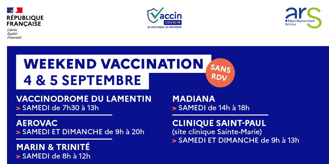 Vous souhaitez vous faire vacciner ce weekend ? 
Nos équipes resteront mobilisées samedi et dimanche et vous accueilleront sans rendez-vous.