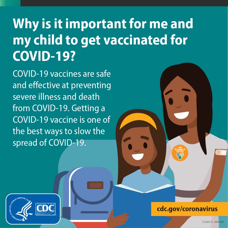 CDCgov's tweet photo. #Parents &amp; caregivers: Check with your school to learn what plans they have in place to slow the spread of #COVID19. Talk to your children about masking, distancing, &amp; frequent handwashing so they can make choices that keep them safer at school. More: https://t.co/lBbMr00fuG.