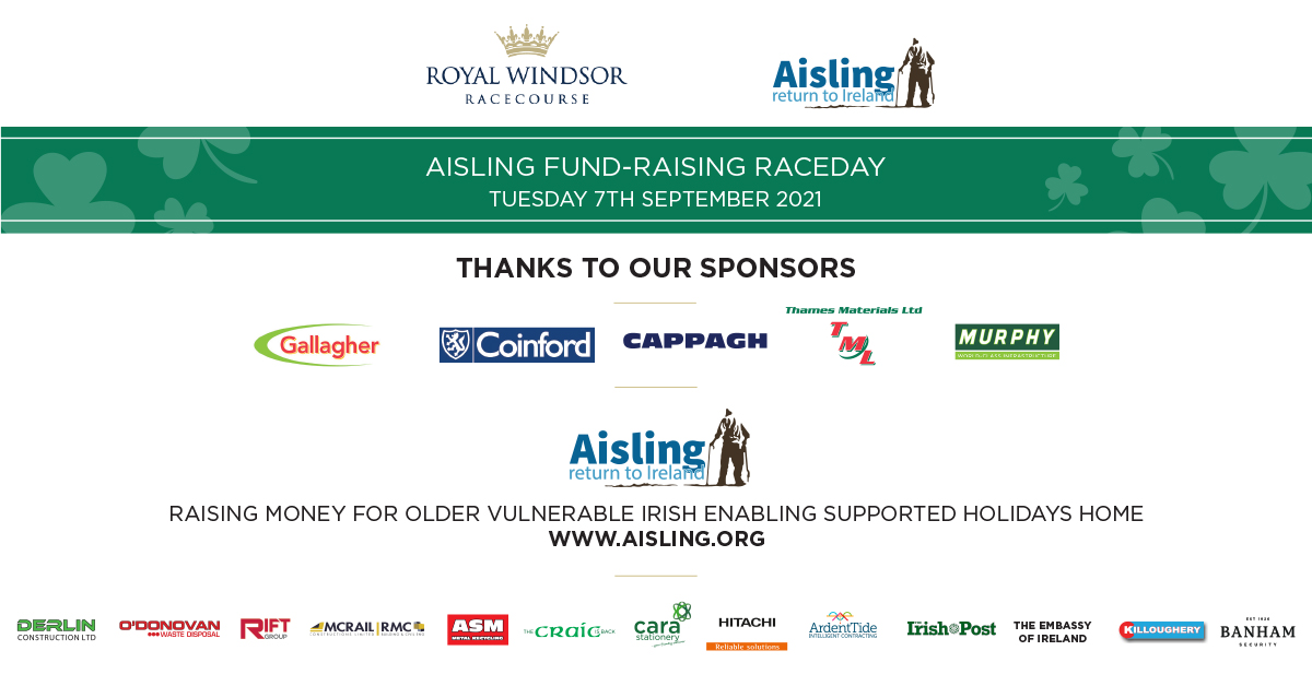 Many many thanks to friends and sponsors of Aisling who have chipped in to make our fundraising event next Tuesday (7/9) a racing cert to be a winner..