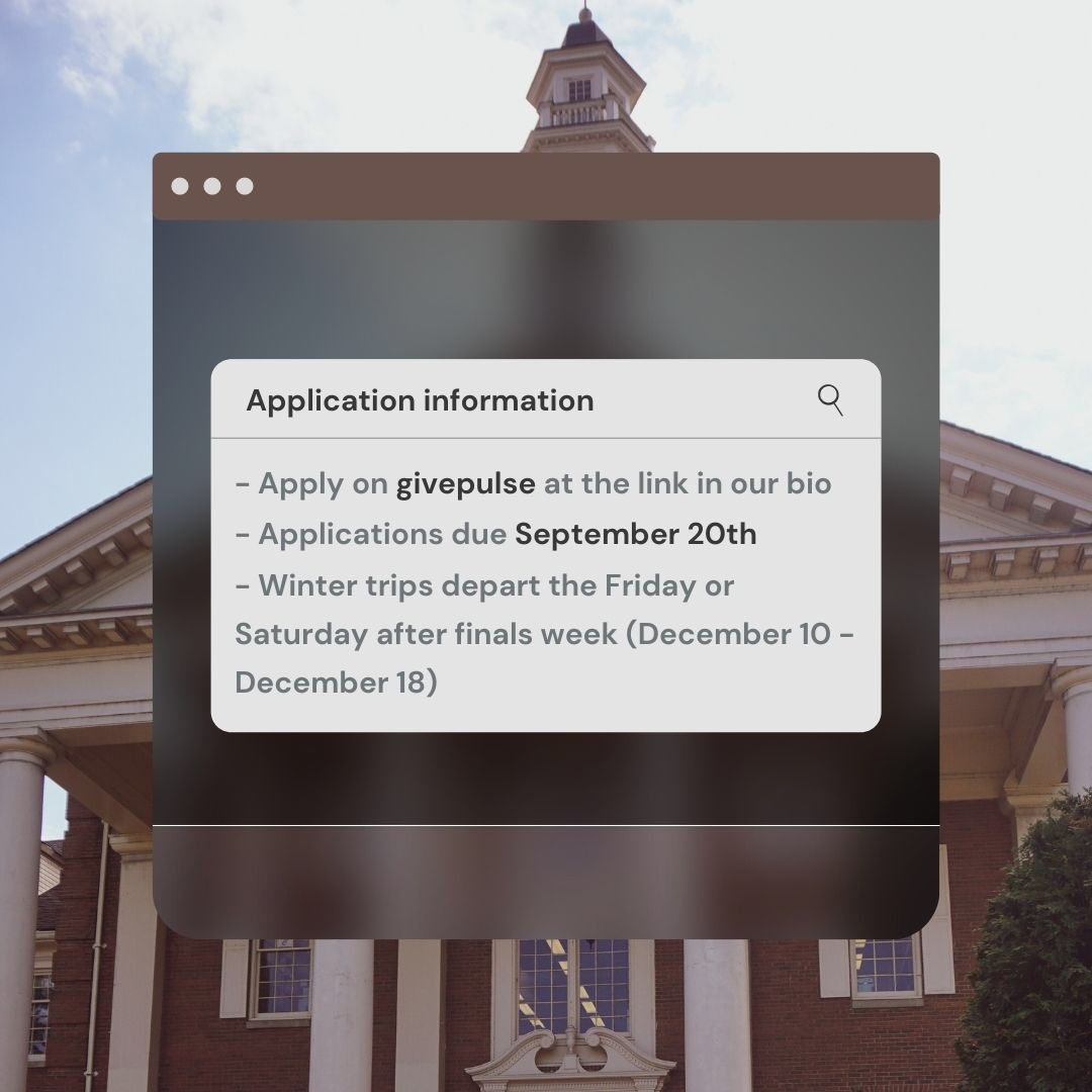 BWBrainCenter's tweet photo. Alternative Break Applications are now open! Swipe to read about our weekend and winter break trips, and head to the link in our bio to apply before September 20th!
#yj4l #baldwinwallace #braincenter #service https://t.co/BWjZ0vYzUV