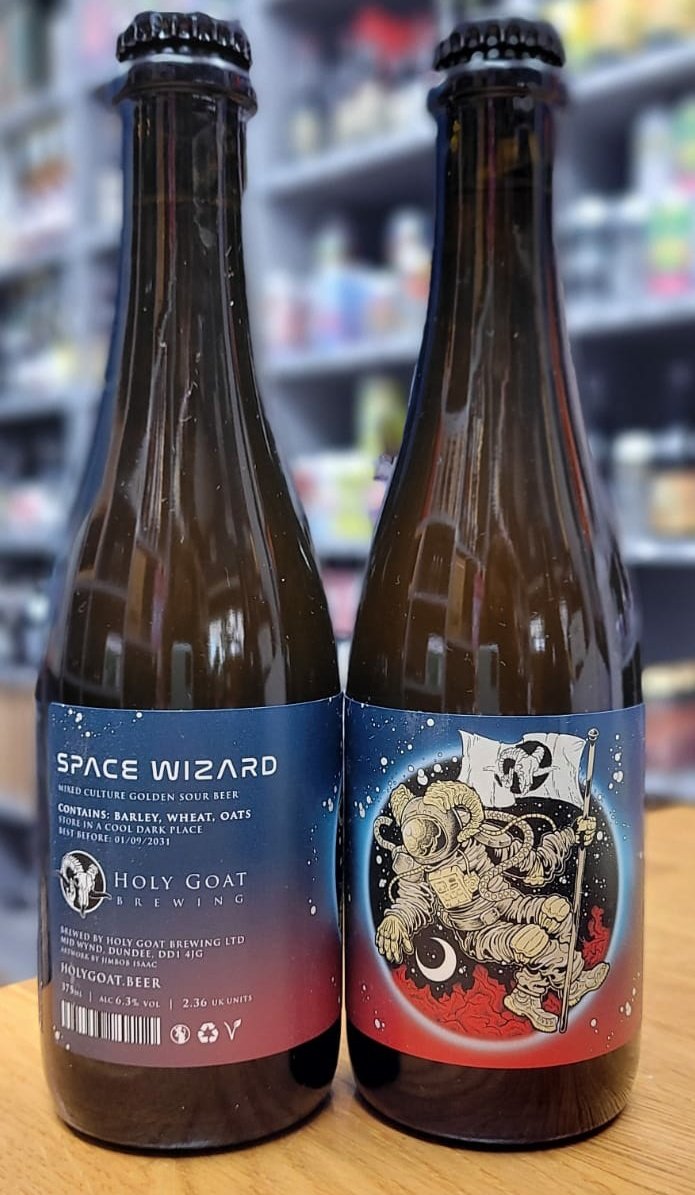 Also new from <a href="/holygoatbrewing/">Holy Goat Brewing</a> Space Wizard - mixed culture golden sour.