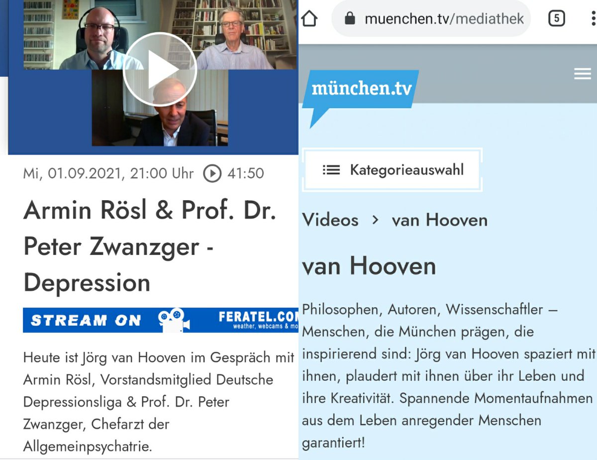 ArminRsl's tweet photo. Unterhalten sich ein Professor und ein Depressionserfahrener. Moderiert von Jörg van Hooven. Einblicke in die Depression aus medizinischer und aus persönlicher Sicht. Ein Gespräch, um diese Erkrankung verständlich zu machen.
https://t.co/Aj0jPxwUkC
#seelischegesundheit https://t.co/dmBSGvtWhy