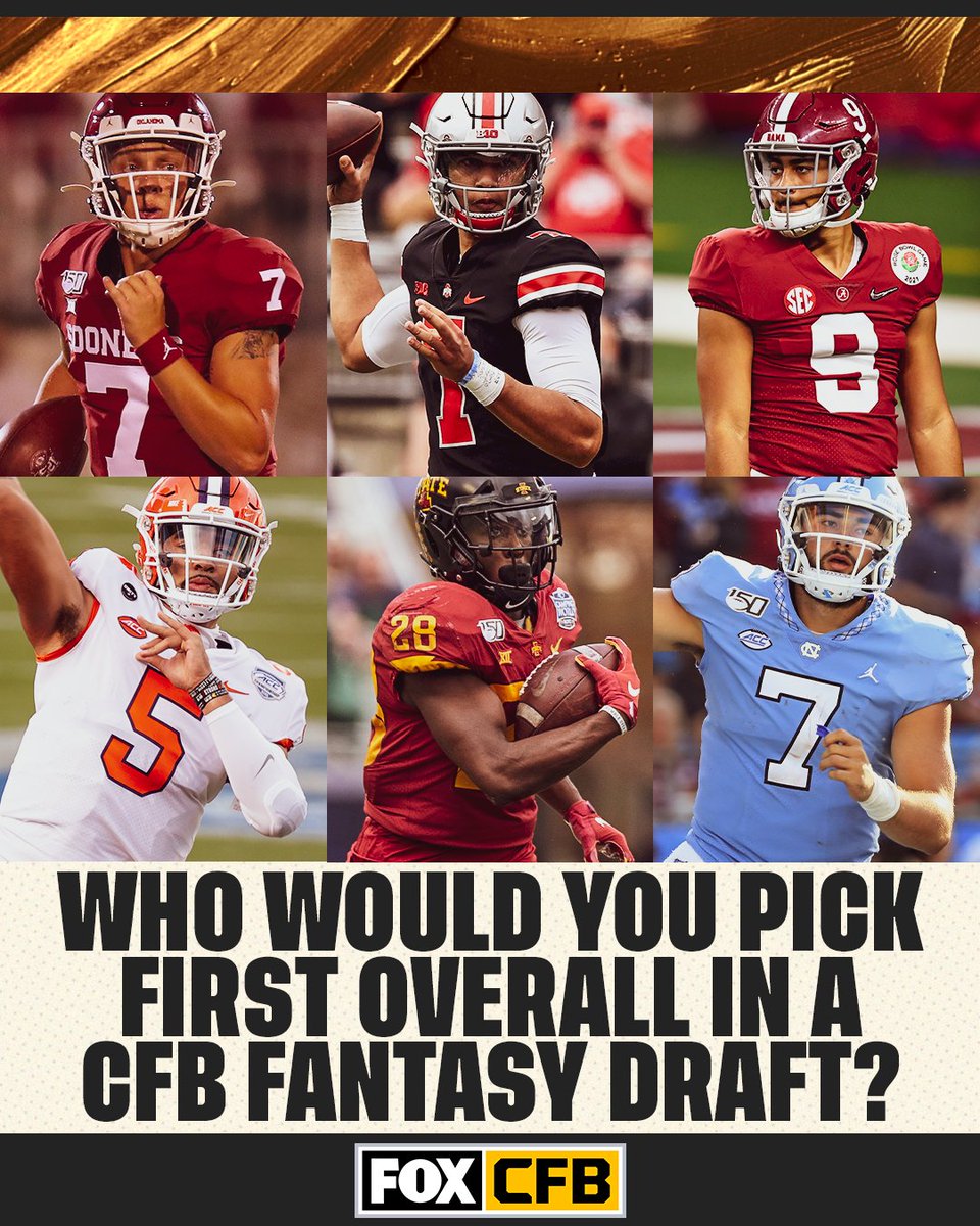 Out of ALL the players taking the field this season, who would you pick first overall in a college football fantasy draft? 🤔