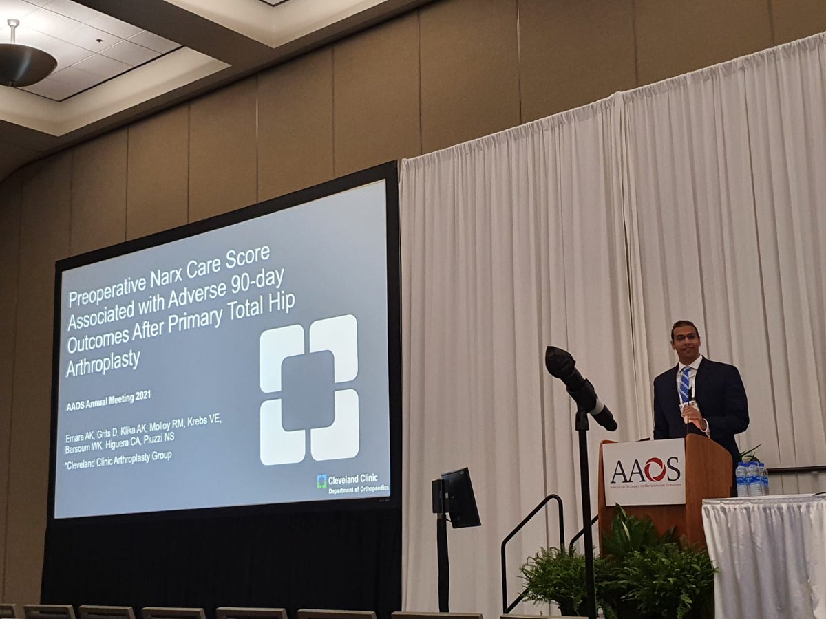 Our recently published @ClevelandClinic study in @Clinorthop found that higher NarxCare scores are associated with healthcare utilization after primary THA. #AAOS2021 journals.lww.com/clinorthop/Abs…