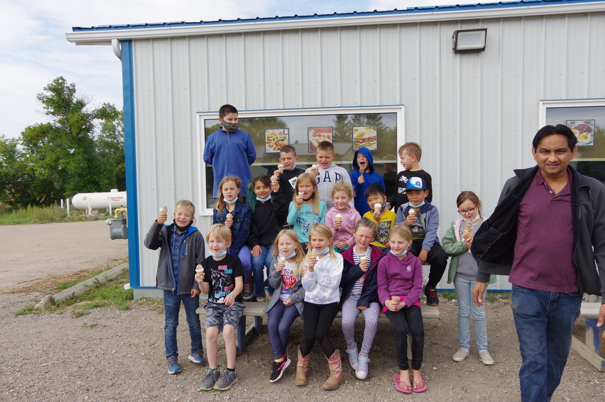 Thank you Diger's for the ice cream.  They invited all students and staff to come for an ice cream today.