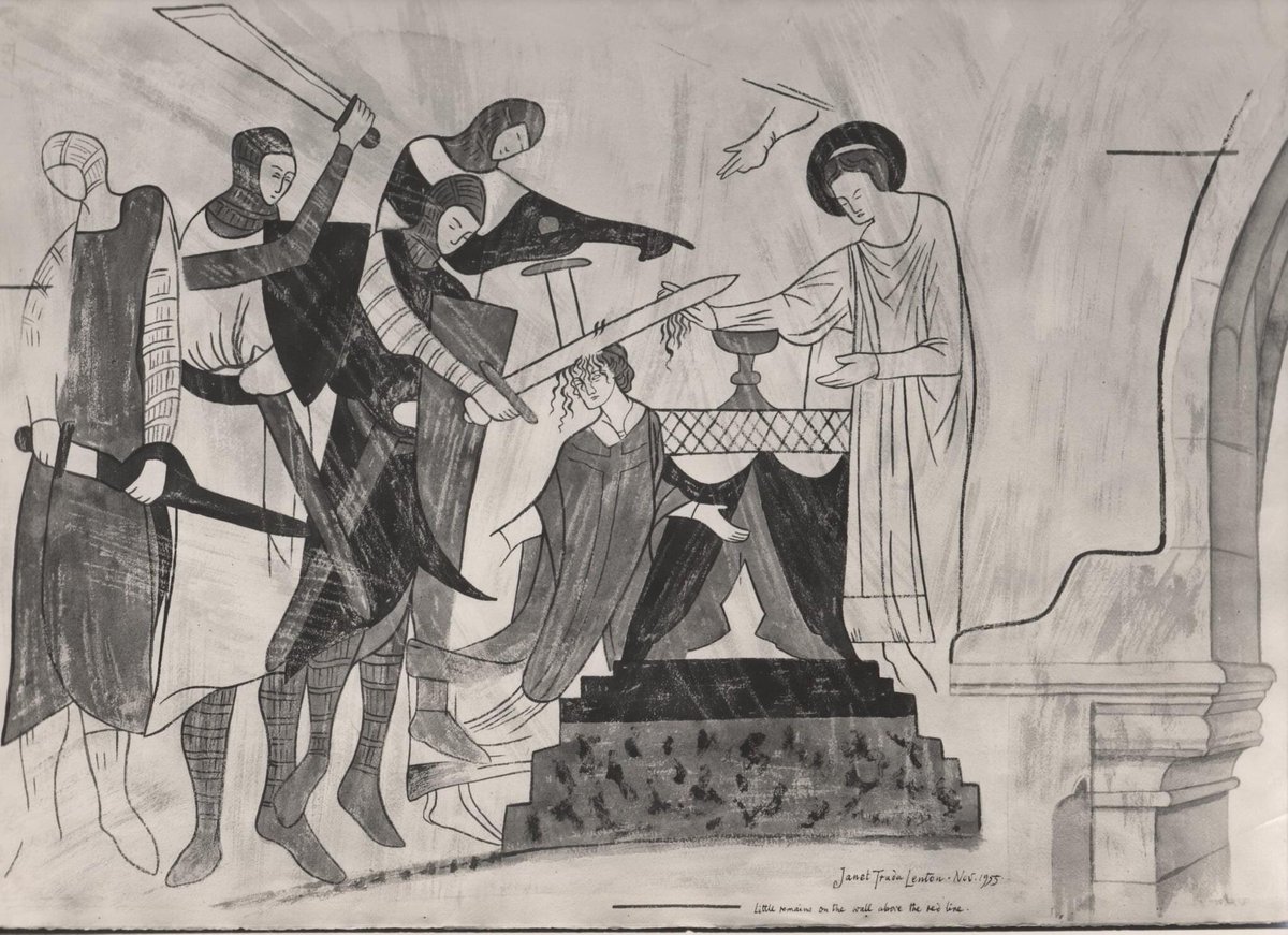 Join us tomorrow, 3pm, 4th September, for a free talk by James Simister on the murder of Thomas Becket &amp; the significance of the medieval wall painting  depicting his death at St. Peter’s. No need to book, just come along. 
#Becket850