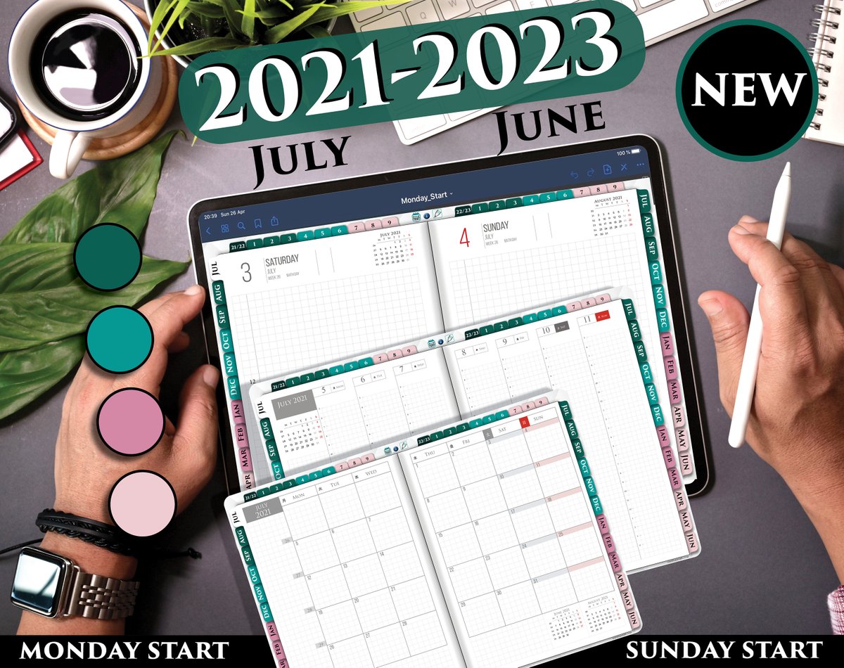 Thanks for the great review taorong88 ★★★★★! etsy.me/3gZkt6m #etsy #green #pink #ipaddaily #plannerinserts #digitalplanner #2021planner #ipadplanner #hobonichiplanner #goodnotesdaily