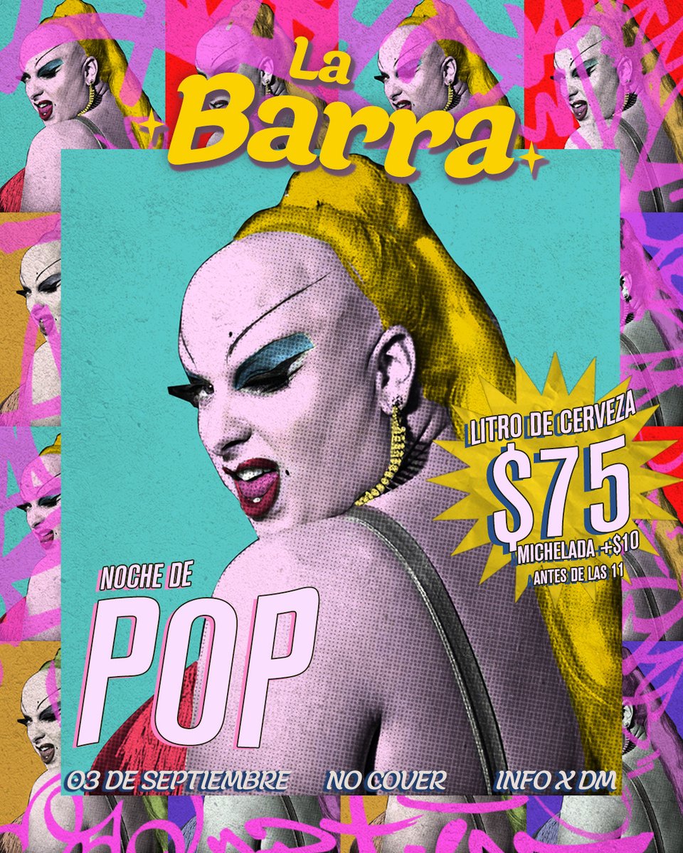 labarracdmx's tweet photo. HOY es noche de pop en #LaBarraCdmx NO COVER toda la noche y litros en $75 pesos 🧚‍♀️💗 Info por DM ✉️🔥 https://t.co/Dq4MgPO8DN