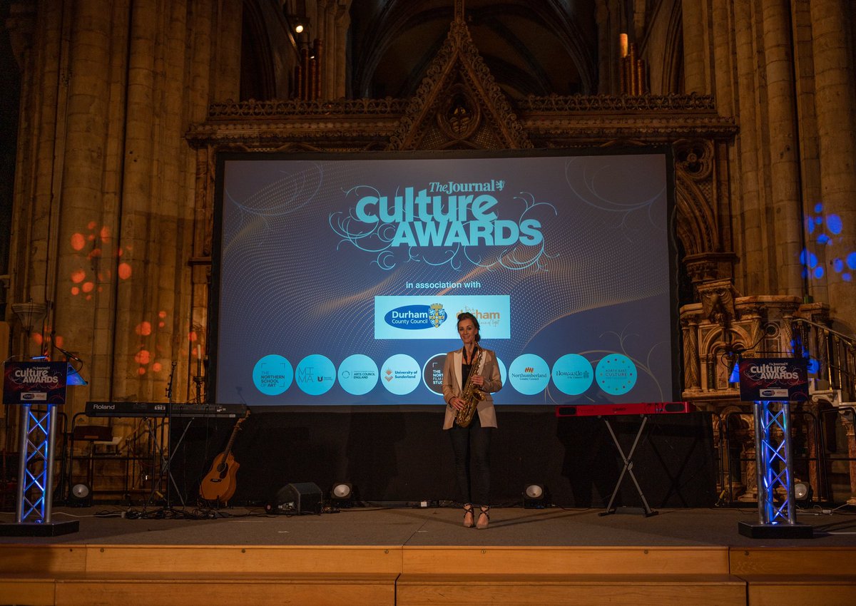Great to be back on corporate duties for the Culture Awards at Durham Cathedral last night, awesome captures from <a href="/squire_photo/">SquirePhoto</a> 🎷 #sax #events #corporateevents #northeast