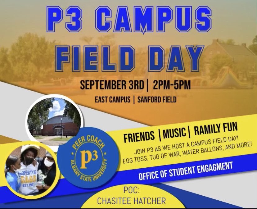 officialASUP3's tweet photo. Nothing to do today? Join P3 as we host a Campus Field Day from 2-5 pm! 💙💛 #ASUTwitter #ASU25 https://t.co/2BoNcFuyUp