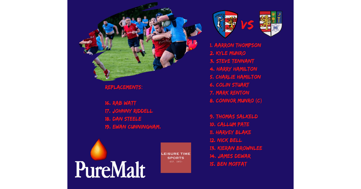 HaddingtonRFC's tweet photo. 1st XV Team Selection vs. Ross High - 4th September 2021
https://t.co/XfnNDz9pEx https://t.co/rg0GMKvr87