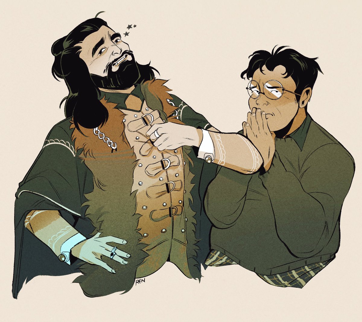 Shadows is back for season 3, so here is some of my older (and newer) fanart of the best characters Nandor and Guillermo #ShadowsFX 